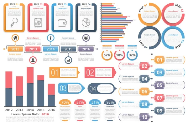 Elementos infográficos — Vector de stock