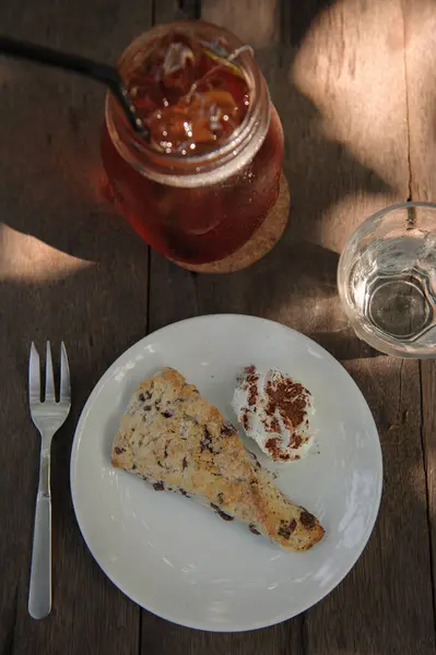 Chips de chocolate scone — Fotografia de Stock