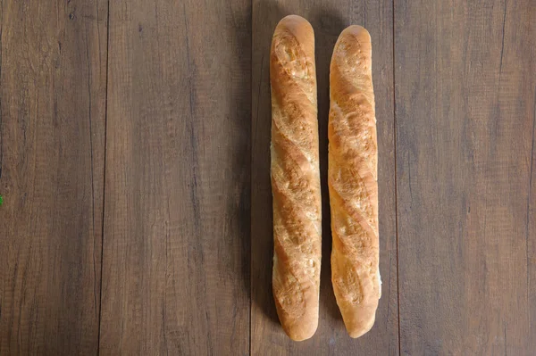 French Baguette diet whole grain baguette on table — Stock Photo, Image