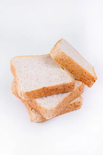 Sliced bread isolated on white background grain, italian, meal, — Stock Photo, Image