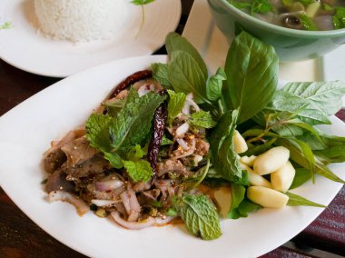 Baharatlı kıyılmış domuz salata Tay gıda Asya