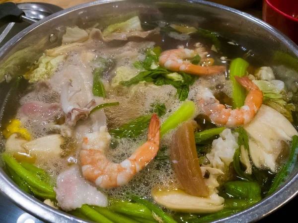 Shabu hot pot set ready — Stock Photo, Image