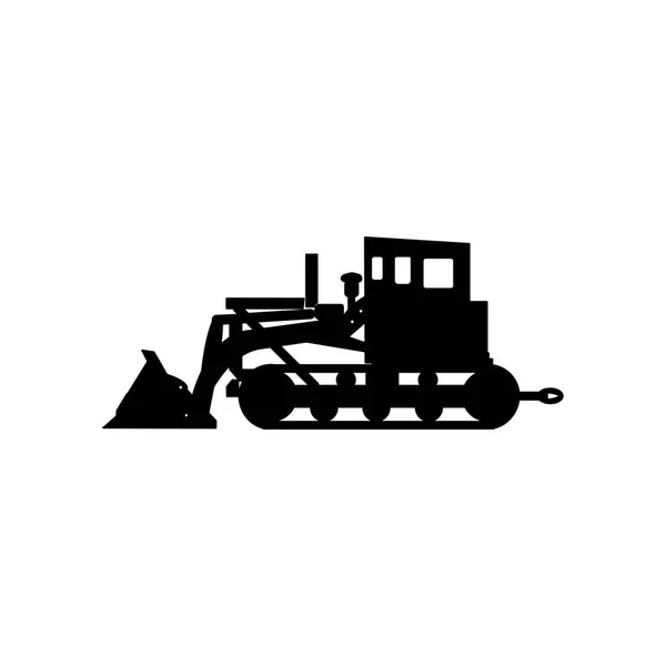 Bulldozer crawler preto — Fotografia de Stock