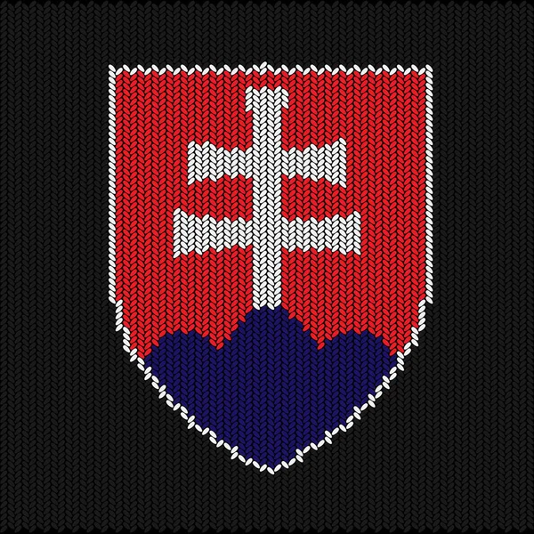 Ilustração da bandeira da Eslováquia — Fotografia de Stock