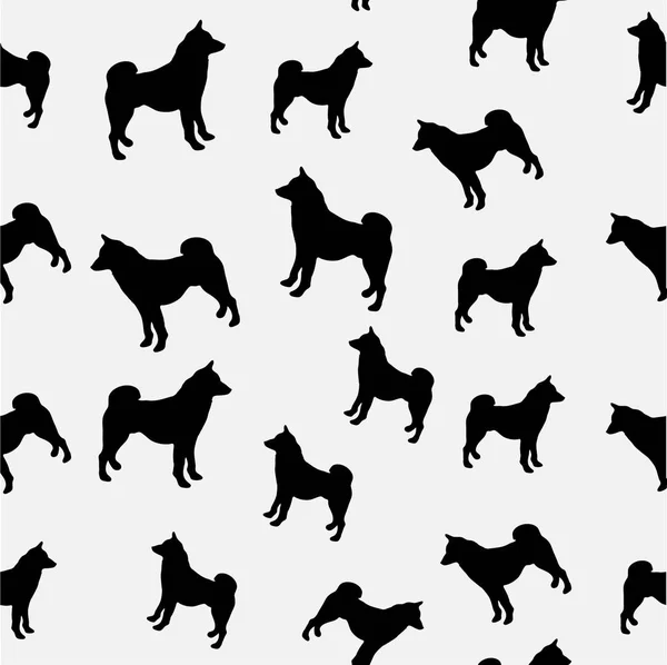 Illustrazione di sagome di cani neri — Foto Stock