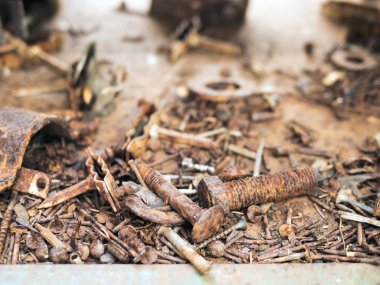 Paslı civata, vida, çivi