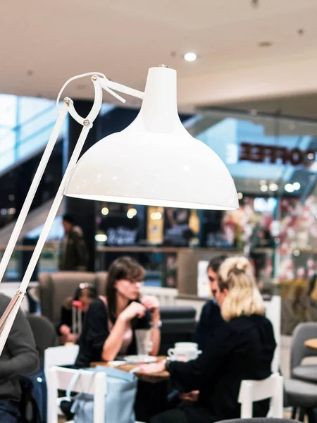 Lamp, lampshade, in a cafe with friends