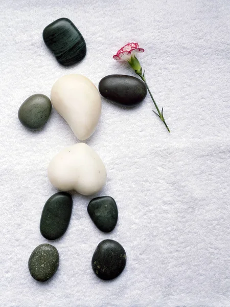 Steine für Massage, Wellness — Stockfoto