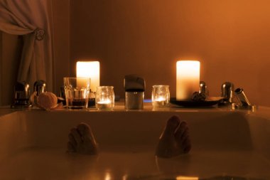 Banyo, rahat ol, Spa, mumlar