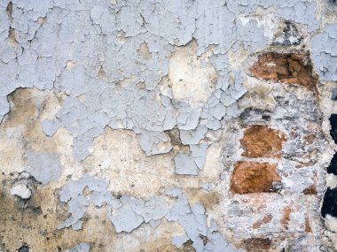 Arka plan, alçı, çatlaklar ile boyalı duvar