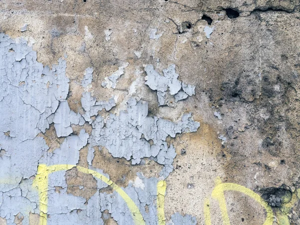 Arka plan, alçı, çatlaklar ile boyalı duvar