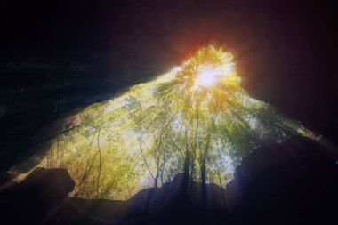 Mağara, ışık, çıkış, güneş