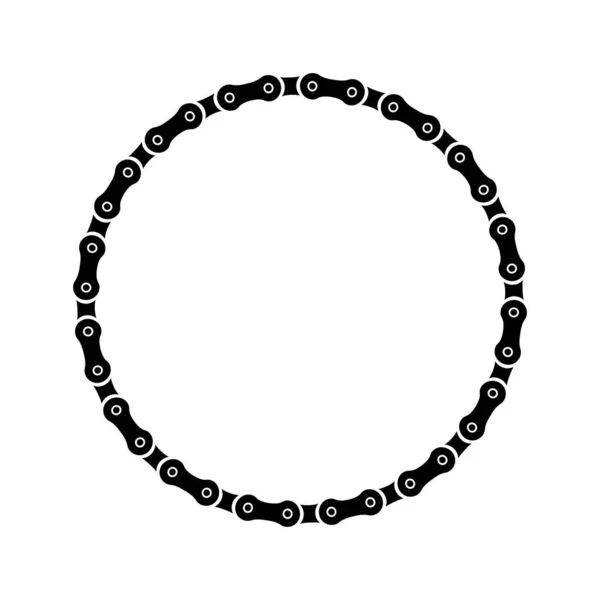 Beyaz zemin üzerinde bisiklet zinciri çerçeve.