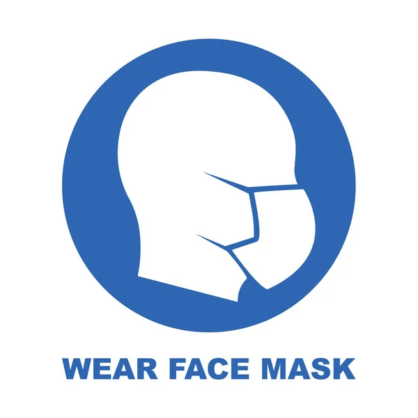 Silhouette Of Head With Medical Mask On Face In Red Circle Wear Protective Mask Warning Sign 349942194 Larastock