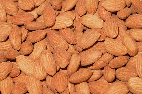 Brown almond background — Stockfoto