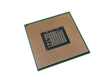 Beyaz arka plan üzerinde izole modern bilgisayar için CPU