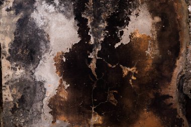 Yangın tarafından tahrip bir duvar detay