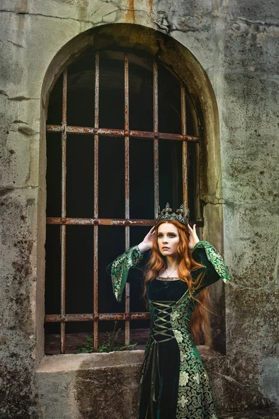 Ginger královna poblíž hradu — Stock fotografie