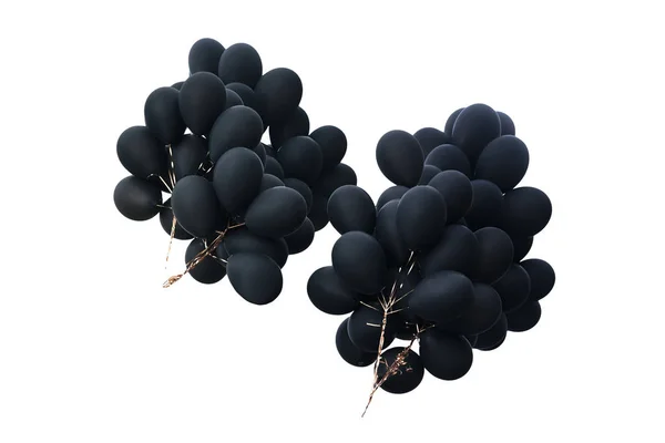 Globos negros aislados en blanco — Foto de Stock