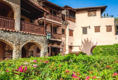 Altos de Chavon, Dominik Cumhuriyeti. ncient Akdeniz tarzı Avrupa Köyü binalar