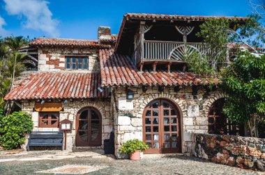 Altos de Chavon, Dominik Cumhuriyeti. ncient Akdeniz tarzı Avrupa Köyü binalar