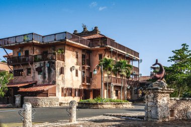 Altos de Chavon, Dominik Cumhuriyeti. ncient Akdeniz tarzı Avrupa Köyü binalar