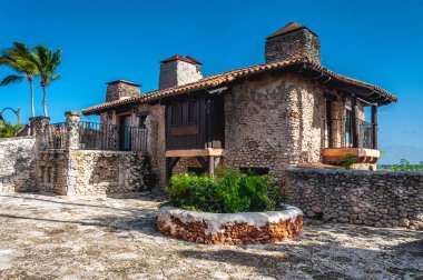 Altos de Chavon, Dominik Cumhuriyeti. ncient Akdeniz tarzı Avrupa Köyü binalar