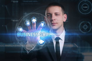 Ekonomi, teknoloji, Internet ve ağ kavramı. Genç busine