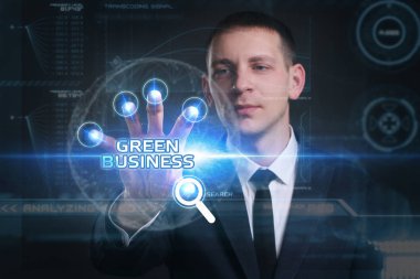 Ekonomi, teknoloji, Internet ve ağ kavramı. Genç busine