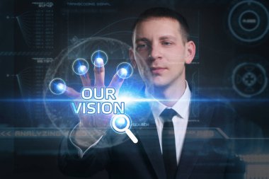 Ekonomi, teknoloji, Internet ve ağ kavramı. Genç busine