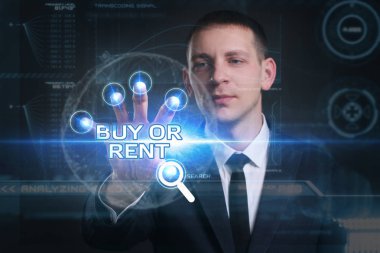 Ekonomi, teknoloji, Internet ve ağ kavramı. Genç busine