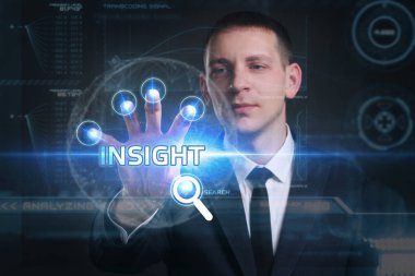 Ekonomi, teknoloji, Internet ve ağ kavramı. Genç busine