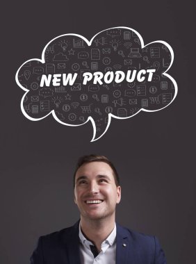 İş, teknoloji, Internet ve pazarlama. Genç işadamı 