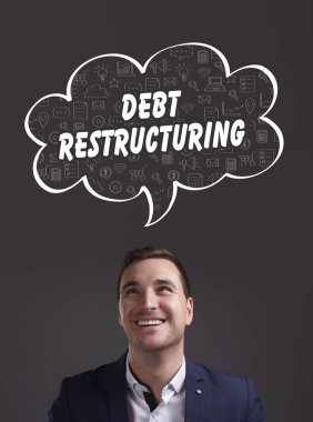 İş, teknoloji, Internet ve pazarlama. Genç işadamı 