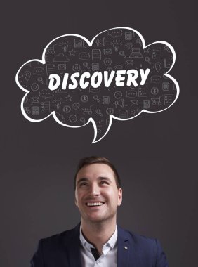 İş, teknoloji, Internet ve pazarlama. Genç işadamı 