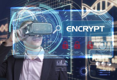 Ekonomi, teknoloji, Internet ve ağ kavramı. Genç busine