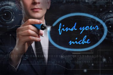 Ekonomi, teknoloji, Internet ve ağ kavramı. Genç busine