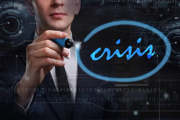 Ekonomi, teknoloji, Internet ve ağ kavramı. Genç busine