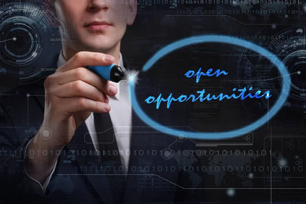 Ekonomi, teknoloji, Internet ve ağ kavramı. Genç busine