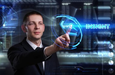 Ekonomi, teknoloji, Internet ve ağ kavramı. Genç busine