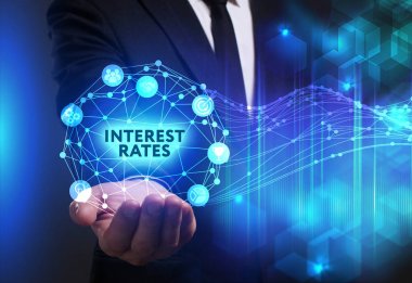 Ekonomi, teknoloji, Internet ve ağ kavramı. Genç busine