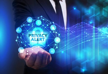 Ekonomi, teknoloji, Internet ve ağ kavramı. Genç busine