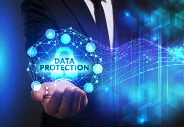 Ekonomi, teknoloji, Internet ve ağ kavramı. Genç busine