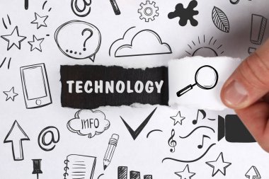 Ekonomi, teknoloji, Internet ve ağ kavramı. Genç busine