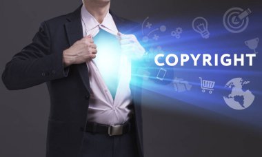 Ekonomi, teknoloji, Internet ve ağ kavramı. Genç busine