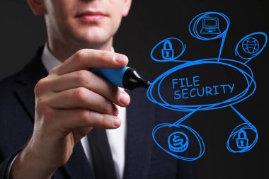 Ekonomi, teknoloji, Internet ve ağ kavramı. Genç busine