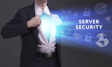 Ekonomi, teknoloji, Internet ve ağ kavramı. Genç busine