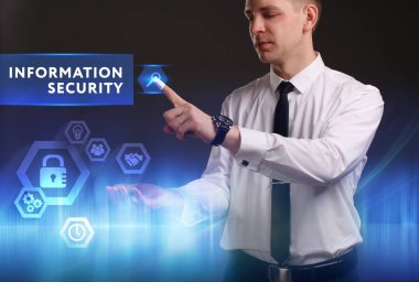 Ekonomi, teknoloji, Internet ve ağ kavramı. Genç busine