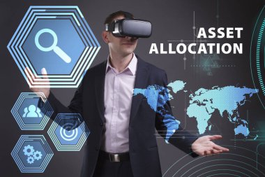 Ekonomi, teknoloji, Internet ve ağ kavramı. Genç busine