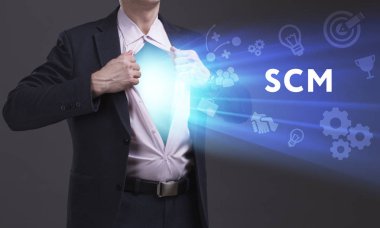 Ekonomi, teknoloji, Internet ve ağ kavramı. Genç busine